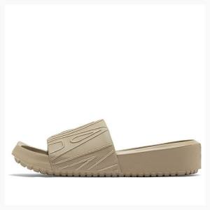 Beige Women's Nike Nola Slides Air Jordan | JD-285DP