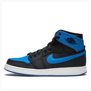 Black / Blue Men's Nike KO High OG Sport Basketball Shoes Air Jordan 1 | JD-574TW