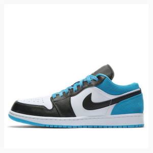 Black / Blue Men's Nike Low SE Laser Sneakers Air Jordan 1 | JD-918RX