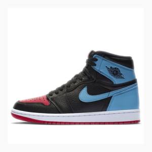 Black / Blue Women's Nike High OG UNC To Chicago Basketball Shoes Air Jordan 1 | JD-762WM