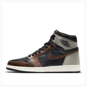 Black / Brown Men's Nike Retro High OG Rust Shadow Basketball Shoes Air Jordan 1 | JD-879DK