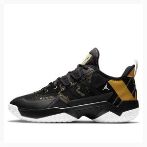 Black / Gold / White Men's Nike One Take 2 PF 2 Basketball Shoes Air Jordan | JD-418HI