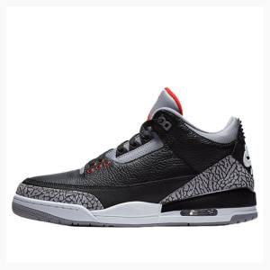 Black / Grey Men's Nike Retro OG Cement Basketball Shoes Air Jordan 3 | JD-053UI