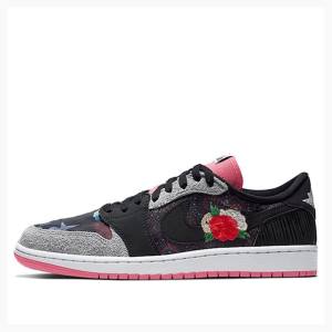 Black / Grey / Rose Men's Nike Low OG CNY Chine New Year Sneakers Air Jordan 1 | JD-239HO