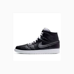 Black Men's Nike Mid SE Maybe I Destroyed the Game Basketball Shoes Air Jordan 1 | JD-532YW