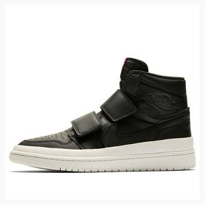 Black Men's Nike RE HI Double STRP Sail Basketball Shoes Air Jordan 1 | JD-038BR