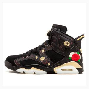 Black Men's Nike Retro CNY Chinese New Year Basketball Shoes Air Jordan 6 | JD-912TD