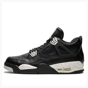 Black Men's Nike Retro LS Oreo Basketball Shoes Air Jordan 4 | JD-749MK