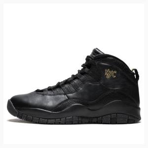 Black Men's Nike Retro NYC NYC Basketball Shoes Air Jordan 10 | JD-063QR