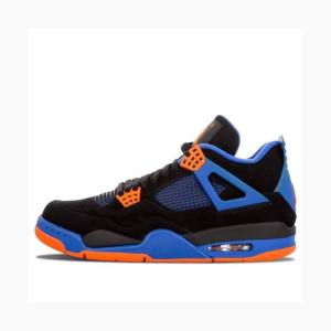 Black / Orange / Blue Men's Nike Retro Cavs Basketball Shoes Air Jordan 4 | JD-152EG