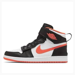 Black / Orange Men's Nike Hi FlyEase Basketball Shoes Air Jordan 1 | JD-827PZ