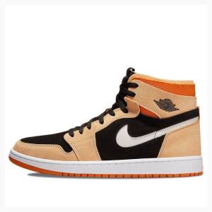 Black / Orange Men's Nike Zoom CMFT Pumpkin Spice Basketball Shoes Air Jordan 1 | JD-829NG