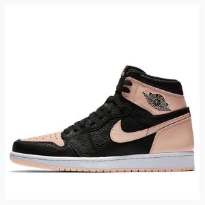 Black / Pink Men's Nike Retro High OG Crimson Tint Basketball Shoes Air Jordan 1 | JD-475NX