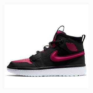 Black / Red Men's Nike High React Noble Basketball Shoes Air Jordan 1 | JD-407WT