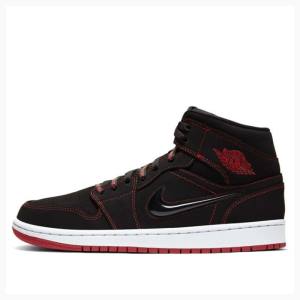 Black / Red Men's Nike Mid Fearless – Gym Basketball Shoes Air Jordan 1 | JD-152CD