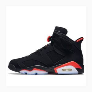 Black / Red Men's Nike Retro Black Infrared Basketball Shoes Air Jordan 6 | JD-017WX