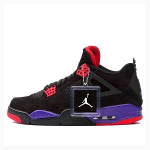 Black / Red / Purple Men's Nike Retro NRG Raptors Basketball Shoes Air Jordan 4 | JD-352EN