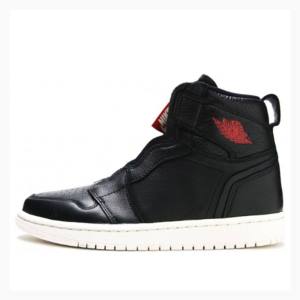 Black / Red Women's Nike Retro High Zip 'Black' Phantom-Gym Basketball Shoes Air Jordan 1 | JD-638IW