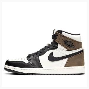 Black / White / Brown Men's Nike Retro High OG Basketball Shoes Air Jordan 1 | JD-968VL