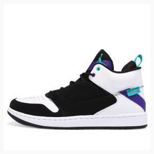 Black / White Men's Nike Fadeaway Basketball Shoes Air Jordan | JD-012PX