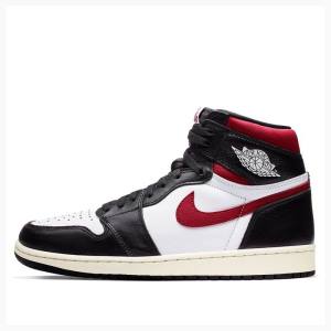 Black / White / Red Men's Nike Retro High OG Basketball Shoes Air Jordan 1 | JD-176CH