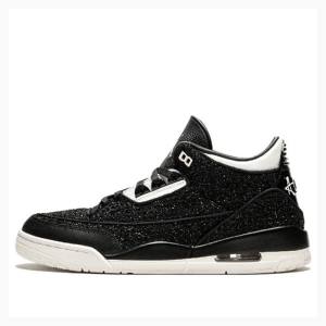 Black / White Women's Nike SE AWOK Vogue Basketball Shoes Air Jordan 3 | JD-726UM