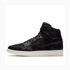 Black Women's Nike Retro HI PRM Sail Basketball Shoes Air Jordan 1 | JD-329WV