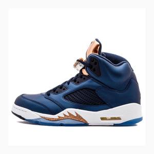 Blue Men's Nike Retro Bronze Basketball Shoes Air Jordan 5 | JD-437EB