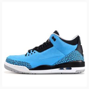 Blue Men's Nike Retro Powder Basketball Shoes Air Jordan 3 | JD-923MC