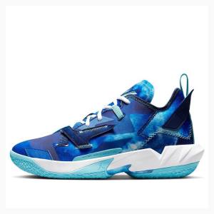 Blue / Navy Men's Nike Why Not Zer0.4 PF Trust And Loyalty Basketball Shoes Air Jordan | JD-482ZS