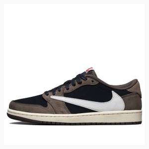 Brown / Black Men's Nike Low OG SP Travis Scott Sneakers Air Jordan 1 | JD-384CJ