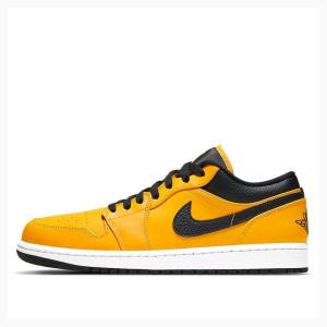 Gold / Black Men's Nike Retro Low Sneakers Air Jordan 1 | JD-905LM