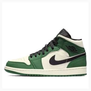 Green Men's Nike Mid SE Basketball Shoes Air Jordan 1 | JD-638VE