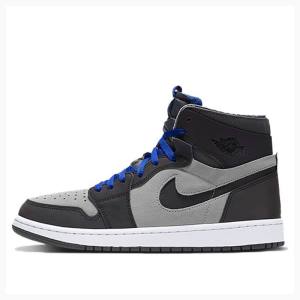 Grey / Black / Blue Men's Nike Zoom Air CMFT LPL x Air Jordan Basketball Shoes Air Jordan 1 | JD-798UI