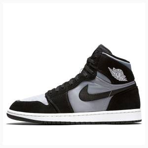 Grey / Black Men's Nike Retro High PREM Basketball Shoes Air Jordan 1 | JD-804BE