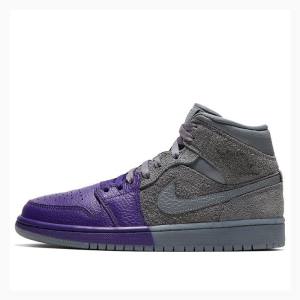 Grey / Purple Women's Nike Mid Sheila Rashid - Unite Basketball Shoes Air Jordan 1 | JD-276DW