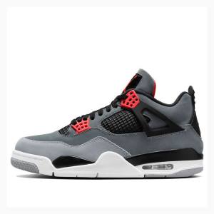 Grey / Red Men's Nike Infrared Basketball Shoes Air Jordan 4 | JD-705XT