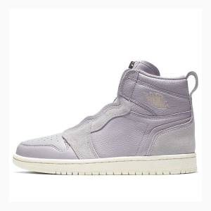 Grey Women's Nike High Zip Basketball Shoes Air Jordan 1 | JD-923LD