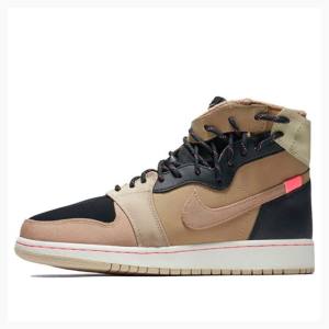 Khaki / Black Women's Nike Retro Rebel XX Parachute Basketball Shoes Air Jordan 1 | JD-246MW