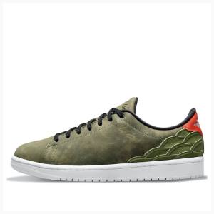 Olive / Green Men's Nike Centre Court Basketball Shoes Air Jordan 1 | JD-086DW