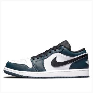 Olive Men's Nike Retro Low Dark Teal Sneakers Air Jordan 1 | JD-034PN