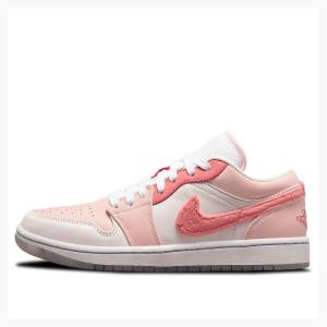 Pink Women's Nike Low SE Mighty Swooshers (W) Sneakers Air Jordan 1 | JD-953VQ