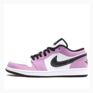 Purple / Black Men's Nike Low SE 'Light Purple' Sneakers Air Jordan 1 | JD-035MJ