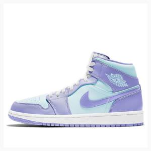 Purple Men's Nike Mid Pulse Basketball Shoes Air Jordan 1 | JD-568RG