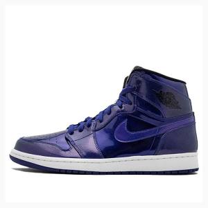 Purple Men's Nike Retro High Deep Royal Patent Basketball Shoes Air Jordan 1 | JD-732SA