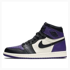 Purple Men's Nike Retro High OG Court Basketball Shoes Air Jordan 1 | JD-072NF