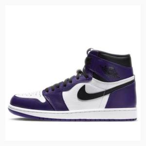 Purple Men's Nike Retro High OG Court Basketball Shoes Air Jordan 1 | JD-314PZ