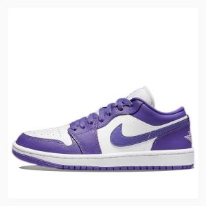 Purple / White Women's Nike Low Psychic Sneakers Air Jordan 1 | JD-910WS