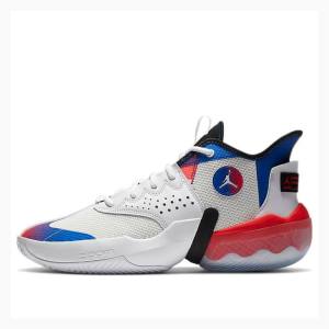 Red / Black / Blue Men's Nike React Elevation PF Basketball Shoes Air Jordan | JD-860KJ