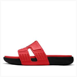 Red / Black Men's Nike Hydro 8 Slides Air Jordan | JD-769IY